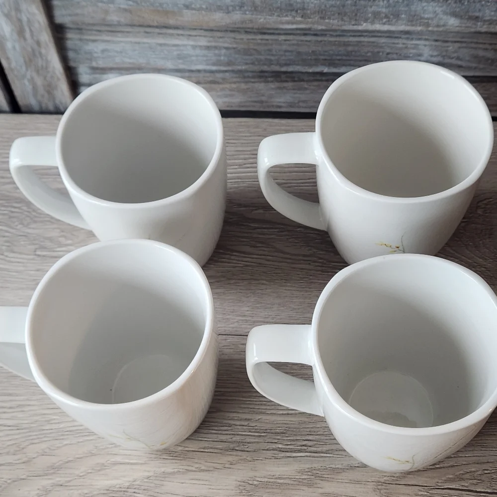 Corelle Coordinates Kobe Porcelain Coffee Mugs Cups Set of 4 Discontinued